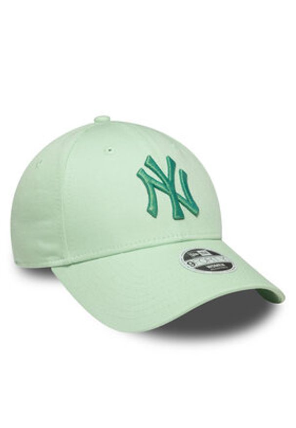 New Era Czapka z daszkiem New York Yankees Metallic 9FORTY 60667382 Zielony. Kolor: zielony. Materiał: bawełna