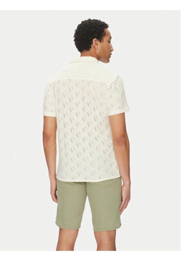 INDICODE Koszula Injerry 20-612 Écru Regular Fit. Materiał: syntetyk