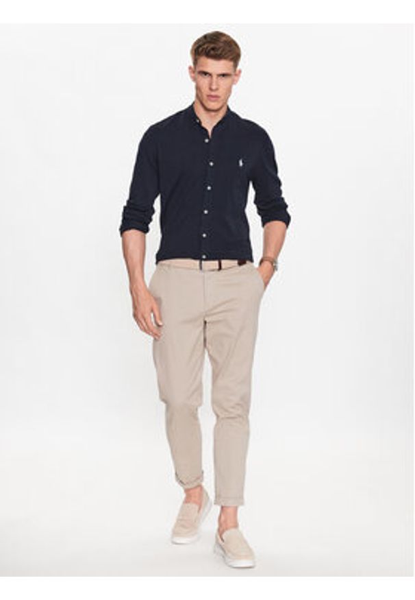 Polo Ralph Lauren Koszula 710742468003 Granatowy Regular Fit. Typ kołnierza: polo. Kolor: niebieski. Materiał: bawełna