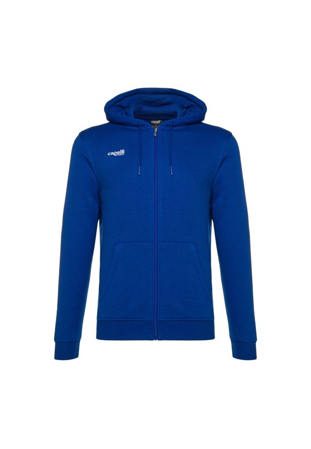 CAPELLI SPORT - Bluza piłkarska męska Capelli Basics Adult Zip Hoodie. Kolor: niebieski, wielokolorowy, biały. Sport: piłka nożna