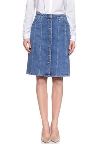Lee - SPÓDNICA JEANSOWA LEE 70S SKIRT WILLIAMSBURG L38LAPZN. Materiał: jeans. Styl: vintage #9