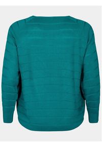 Zizzi Sweter M61198A Zielony Regular Fit. Kolor: zielony. Materiał: syntetyk #4