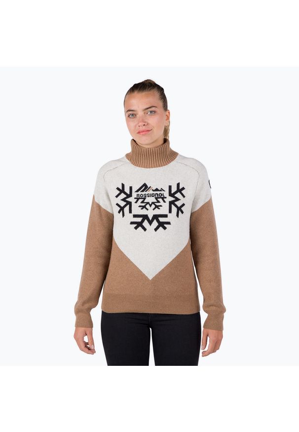 Sweter damski Rossignol Cieloalto Tn. Kolor: beżowy. Sport: turystyka piesza