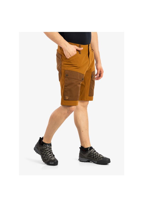 Fjällräven - Spodenki trekkingowe męskie Fjallraven Keb Shorts. Kolor: pomarańczowy