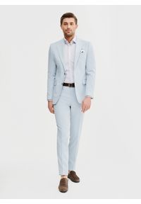 Pako Lorente - PAKO LORENTE – Biała koszula męska w wiatraczki. Kolor: biały. Materiał: elastan, bawełna. Długość rękawa: długi rękaw. Długość: długie. Sezon: wiosna, lato #4