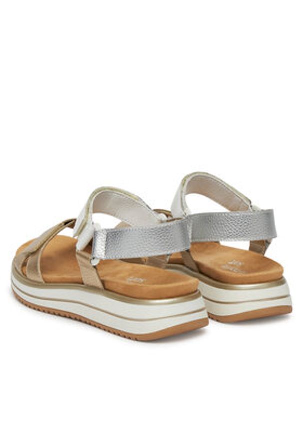 Remonte Sandały D1J57-90 Złoty. Kolor: złoty. Materiał: skóra, syntetyk