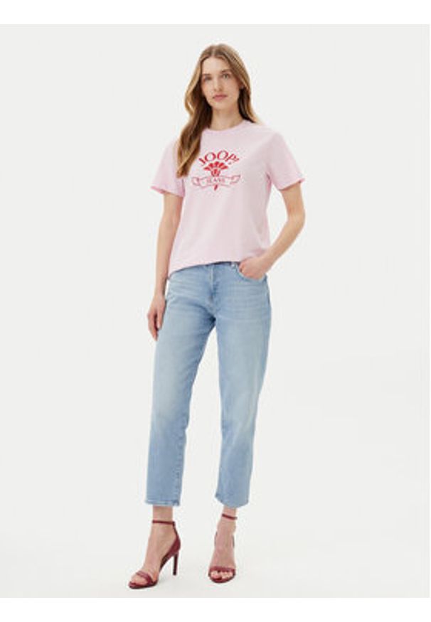 JOOP! Jeans T-Shirt Toldi 30046273 Różowy Regular Fit. Kolor: różowy. Materiał: bawełna