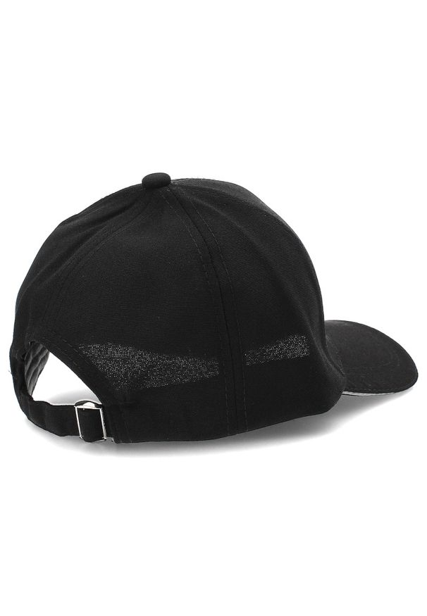 Czarna Modna Damska Czapka Z Daszkiem Versoli. Kolor: czarny. Materiał: materiał. Styl: casual