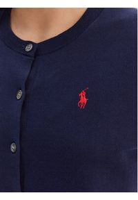 Polo Ralph Lauren Kardigan 211971871004 Granatowy Slim Fit. Typ kołnierza: polo. Kolor: niebieski. Materiał: bawełna #8