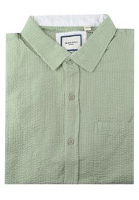 Weekendowa Koszula Męska z Kory Bawełnianej - Brave Soul - Miętowa Zieleń. Kolor: miętowy. Materiał: bawełna. Styl: sportowy #2