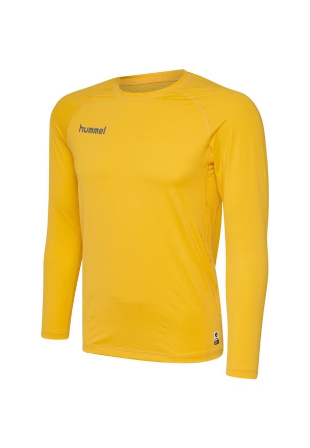 Koszulka termoaktywna z długim rękawem dla dorosłych Hummel First Performance. Kolor: żółty. Materiał: jersey. Długość rękawa: długi rękaw. Długość: długie