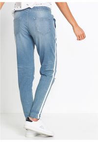 Dżinsy BAGGY z elastycznym paskiem z wiązanym troczkiem bonprix niebieski "bleached”. Kolor: niebieski. Materiał: materiał, bawełna, elastan #3