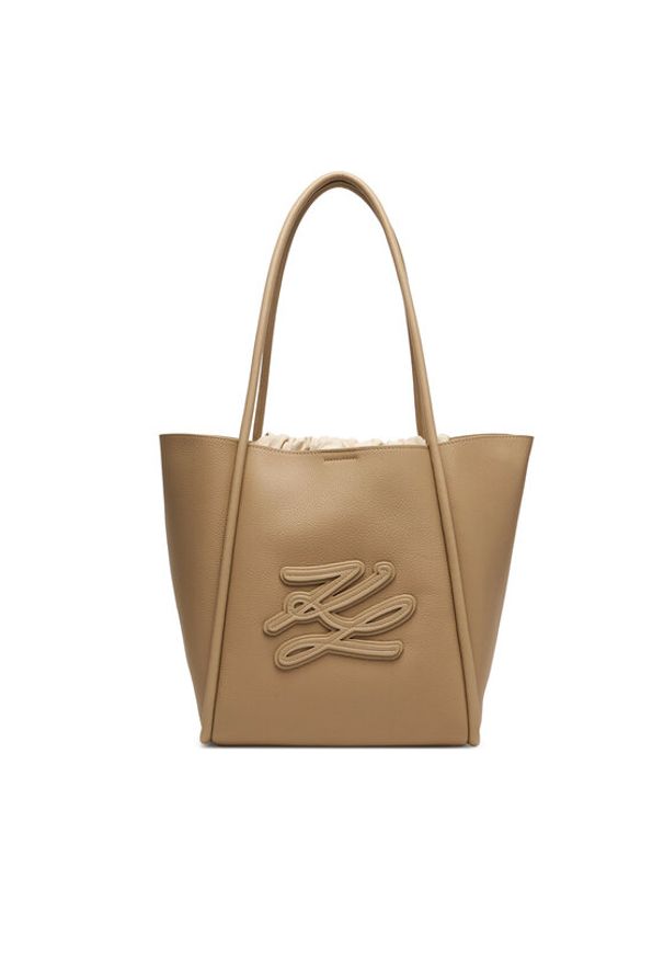 Karl Lagerfeld - KARL LAGERFELD Torebka B2W30051 Beżowy. Kolor: beżowy. Materiał: skórzane