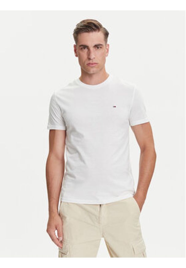 Tommy Jeans Komplet 2 t-shirtów DM0DM20687 Écru Slim Fit. Materiał: bawełna