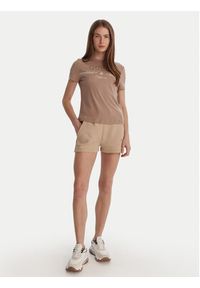 Guess T-Shirt V6GI06 K2967 Beżowy Regular Fit. Kolor: beżowy. Materiał: lyocell #4