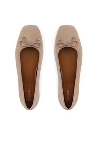 Geox Baleriny D Marsilea D45W6A 02111 C8156 Beżowy. Kolor: beżowy. Materiał: skóra, zamsz #4