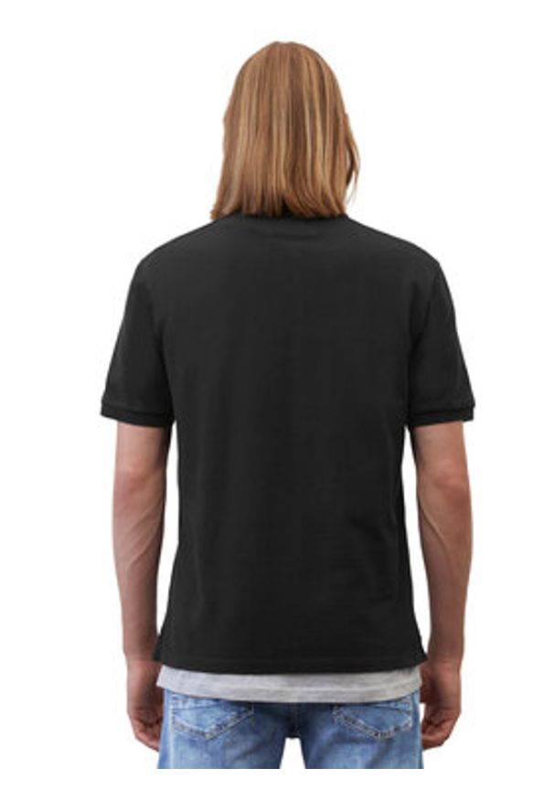 Marc O'Polo Polo B21223053092 Czarny Regular Fit. Typ kołnierza: polo. Kolor: czarny. Materiał: bawełna