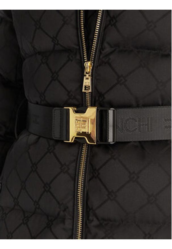 Elisabetta Franchi Kurtka zimowa PI-84D 56E2-V690 Czarny Regular Fit. Kolor: czarny. Materiał: syntetyk. Sezon: zima