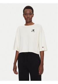 Champion T-Shirt 118023 Écru Regular Fit. Materiał: bawełna