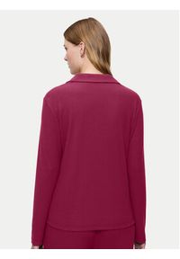 Triumph Koszulka piżamowa Mix&Match 10225047 Bordowy Regular Fit. Kolor: czerwony. Materiał: syntetyk #3