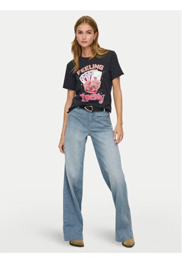 only - ONLY T-Shirt Lucy 15366031 Czarny Loose Fit. Kolor: czarny. Materiał: bawełna