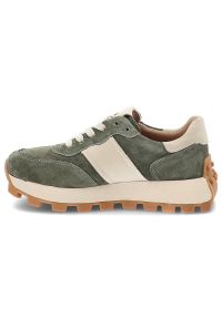 Sneakersy damskie Filippo, wykonane ze skóry naturalnej i skóry zamszowej masywna podeszwa z bieżnikiem sportowy design, khaki, DP7112/26 KH. Okazja: na co dzień. Kolor: zielony. Materiał: skóra, zamsz. Szerokość cholewki: normalna. Sport: turystyka piesza #5