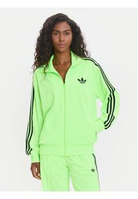 Adidas - adidas Bluza adicolor Classic Firebird JX7859 Zielony Loose Fit. Kolor: zielony. Materiał: syntetyk #6