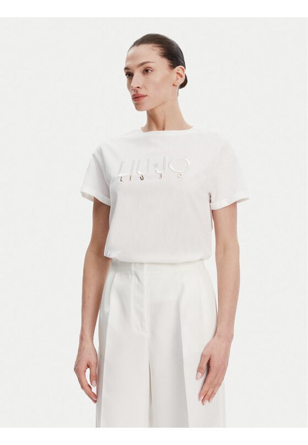 Liu Jo T-Shirt WA5007 JS923 Biały Relaxed Fit. Kolor: biały. Materiał: bawełna