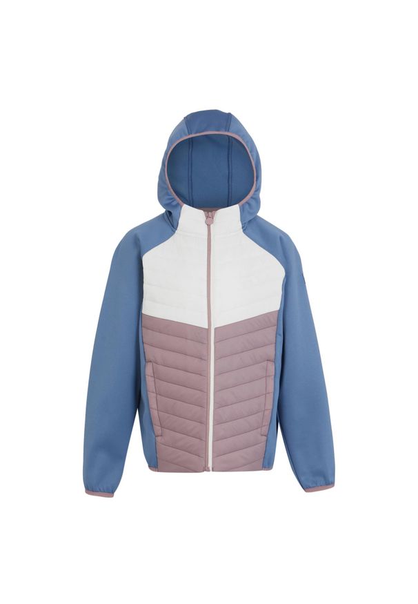 Kurtka z kapturem Hybrid dla dzieci Regatta Kielder VIII. Typ kołnierza: kaptur. Kolor: niebieski, biały, wielokolorowy