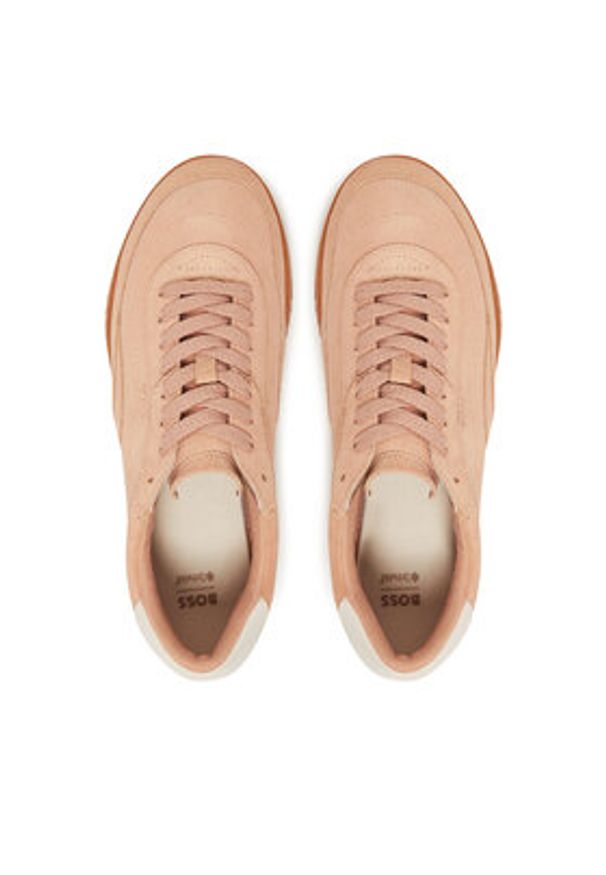 BOSS Sneakersy Carlynn Lowp 50541691 Różowy. Kolor: różowy. Materiał: zamsz, skóra