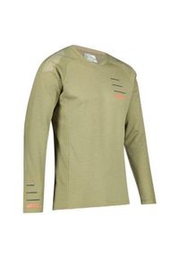 LEATT - Koszulka rowerowa MTB męska Leatt AllMtn 5.0 V22 Dune z długim rękawem. Kolor: beżowy, zielony, wielokolorowy. Materiał: jersey. Długość rękawa: długi rękaw. Długość: długie