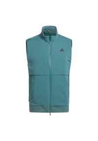 Adidas - Kamizelka Ultimate365 Tour Frostguard z suwakiem na całej długości. Kolor: niebieski. Sport: golf