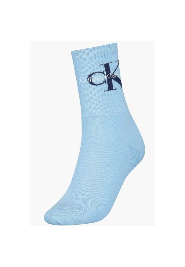 ZEAGLE - Skarpetki RIB Damskie Calvin Klein Jasnoniebieskie 37-41 Bawełna. Kolor: niebieski. Materiał: elastan, poliamid, bawełna