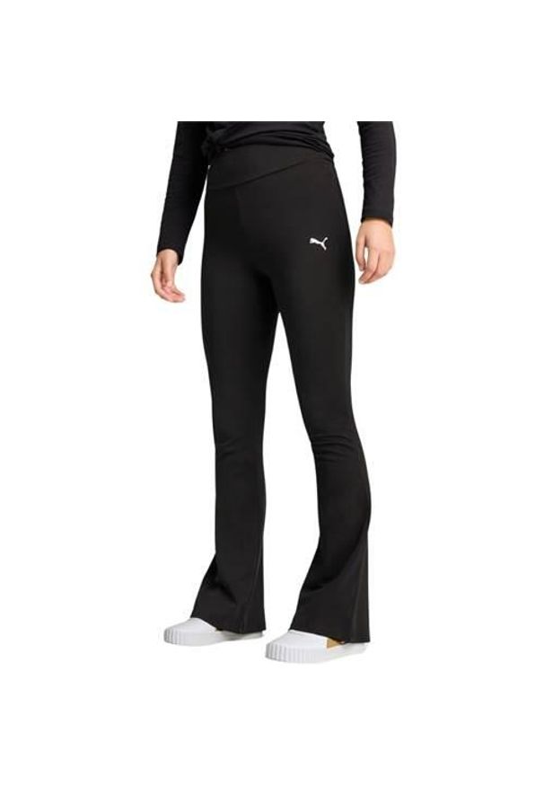 Spodnie sportowe damskie Puma 63154201. Stan: podwyższony. Kolor: czarny. Materiał: elastan, bawełna