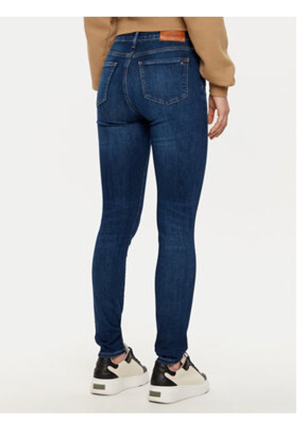 TOMMY HILFIGER - Tommy Hilfiger Jeansy WW0WW45010 Granatowy Slim Fit. Kolor: niebieski