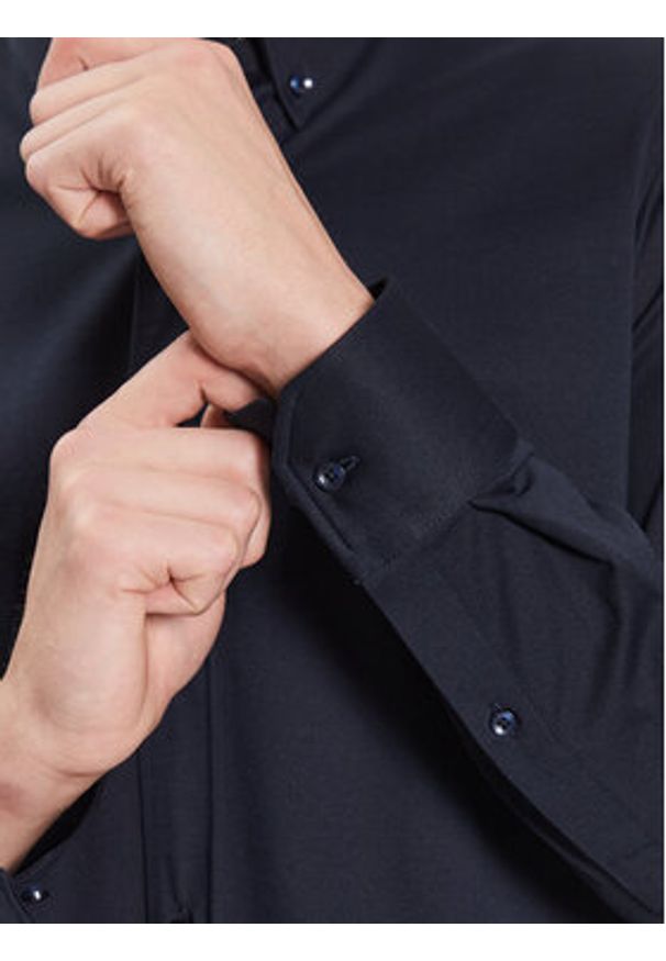 BOSS - Boss Koszula 50469378 Granatowy Regular Fit. Kolor: niebieski. Materiał: bawełna, syntetyk