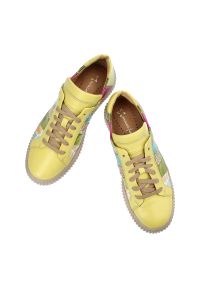 Żółte Sneakersy Maciejka Stylowe Obuwie Damskie. Kolor: żółty. Styl: elegancki