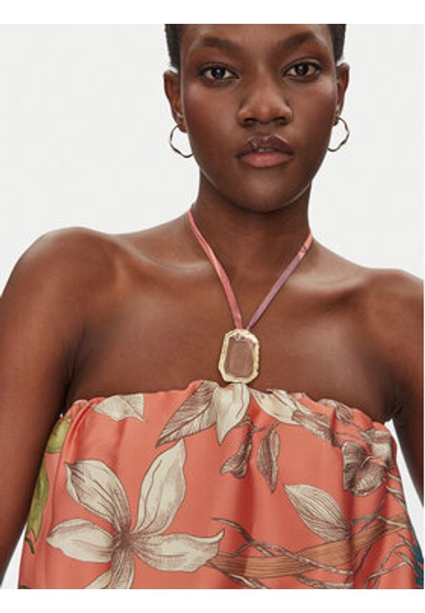 SIMONA CORSELLINI - Simona Corsellini Kombinezon P25CPTU00301 Kolorowy Wide Leg. Materiał: syntetyk. Wzór: kolorowy