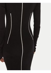 Patrizia Pepe Sukienka dzianinowa 8A1522 K265 FG09 Czarny Regular Fit. Kolor: czarny. Materiał: syntetyk #3