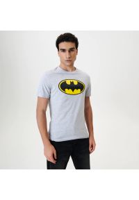 Sinsay - Koszulka Batman - Jasny szary. Kolor: szary. Wzór: motyw z bajki