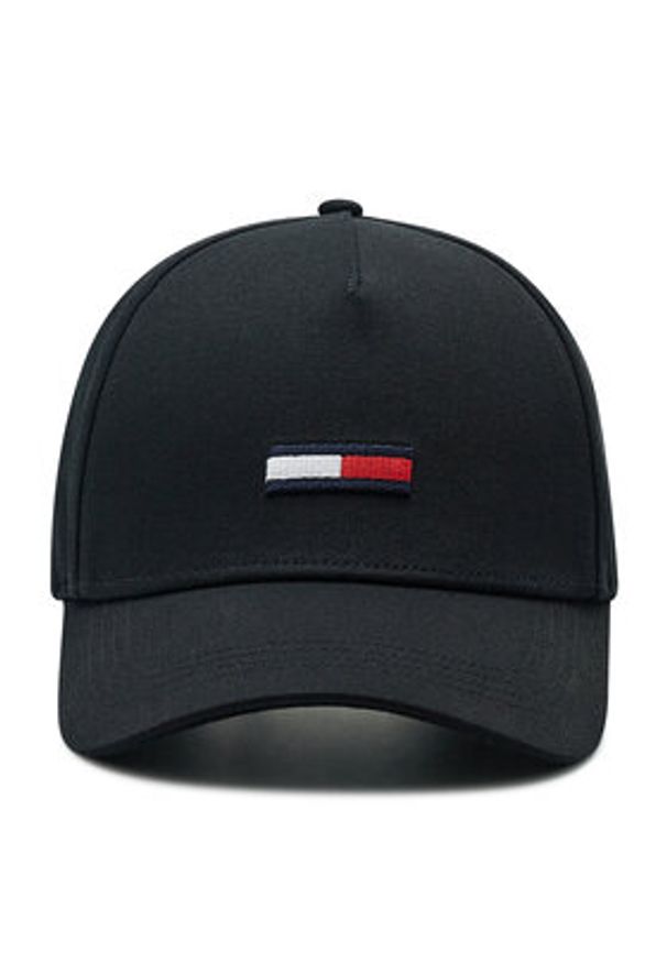 Tommy Jeans Czapka z daszkiem Tju Flag Cap AU0AU00843 Czarny. Kolor: czarny. Materiał: materiał