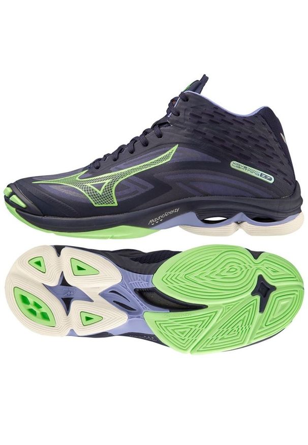 Buty Mizuno Wave Lighting Z7 M MIDV1GA225011 niebieskie. Wysokość cholewki: za kostkę. Kolor: niebieski. Materiał: guma, materiał. Szerokość cholewki: normalna. Model: Mizuno Wave. Sport: siatkówka