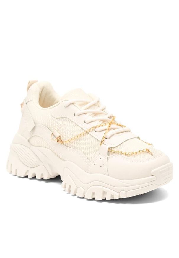 DeeZee Sneakersy TS5237-01 Beżowy. Kolor: beżowy. Materiał: materiał
