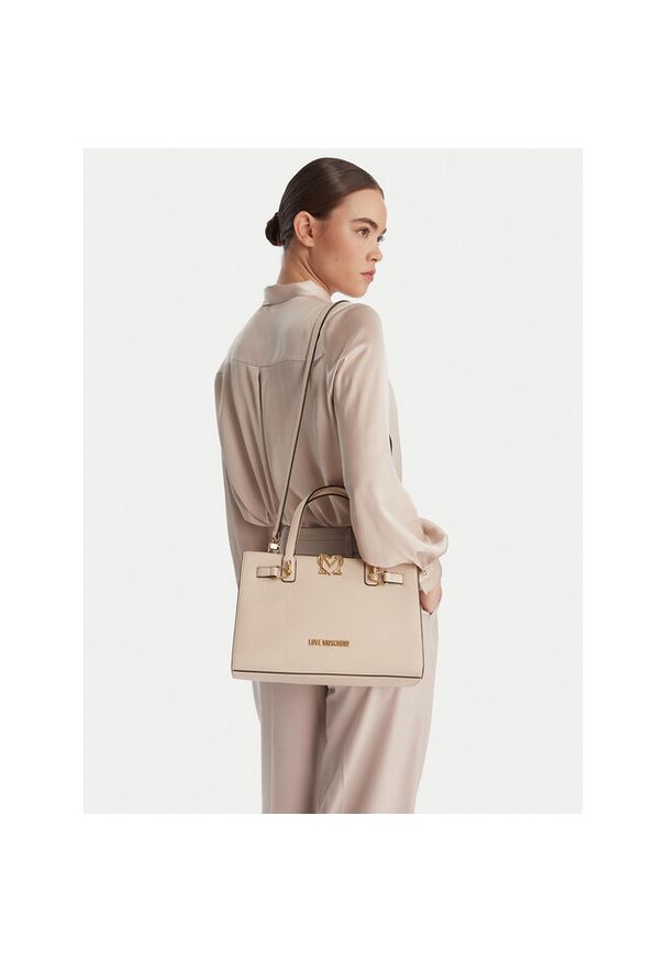 Love Moschino - Torebka LOVE MOSCHINO. Kolor: kremowy