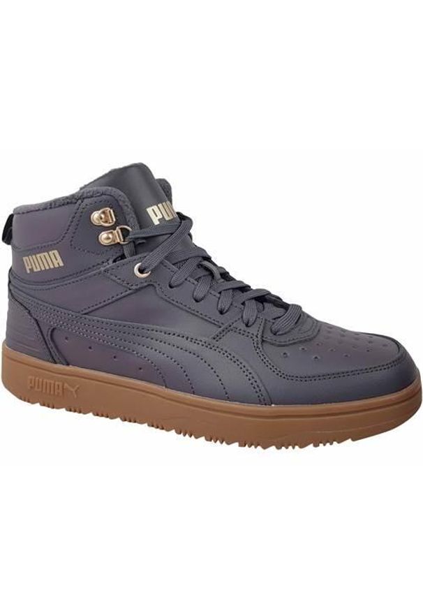 Buty do chodzenia męskie Puma Rebound Rugged. Zapięcie: sznurówki. Kolor: szary. Materiał: skóra, materiał, tkanina, guma, syntetyk. Szerokość cholewki: normalna. Sport: turystyka piesza