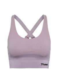Stanik fitness cardio Hummel hmlClea. Kolor: szary, brązowy, wielokolorowy. Sport: fitness