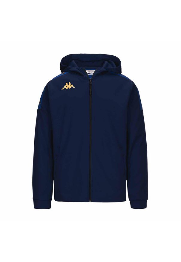 Dziecięca bluza dresowa Kappa Grevolo. Kolor: wielokolorowy, niebieski. Materiał: dresówka. Sport: piłka nożna
