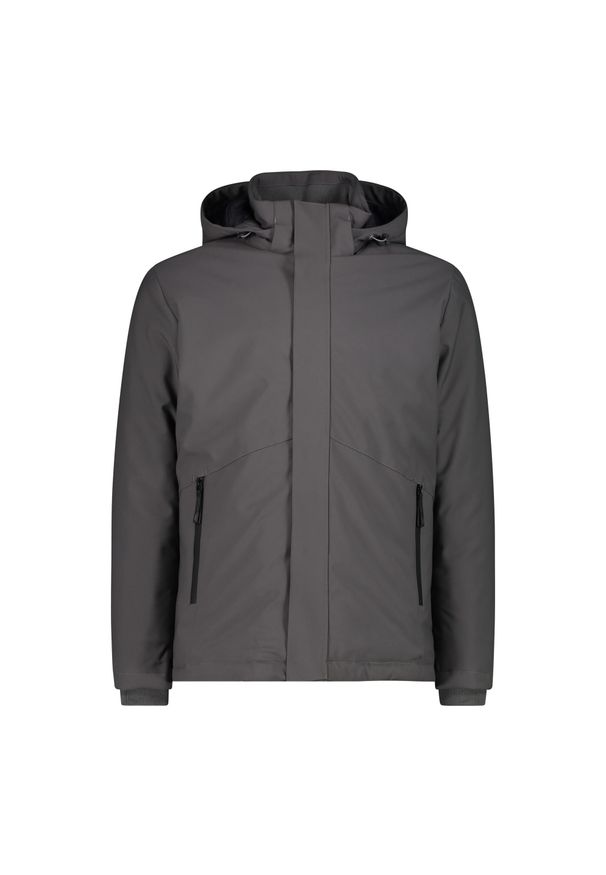 Kurtka męska turystyczna CMP 34K0197. Typ kołnierza: kaptur. Kolor: szary. Materiał: softshell. Sport: turystyka piesza