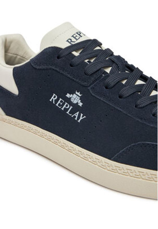 Replay - REPLAY Sneakersy GMSD7 .000.C0003L Granatowy. Kolor: niebieski. Materiał: skóra