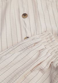 Born2be - Beżowy Wiskozowy Komplet Szerokie Spodnie i Koszula Bez Rękawów z Wiązaniem Zanran. Kolor: beżowy. Materiał: wiskoza #3